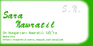 sara nawratil business card